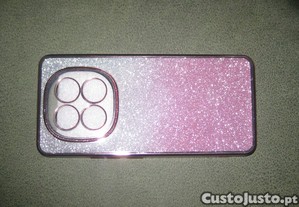 Capa Rosa Brilhante para Redmi NOTE 14 Pro + 5G NOVO