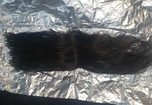70 Extensões de cabelo castanho escuro liso tam.40 cm