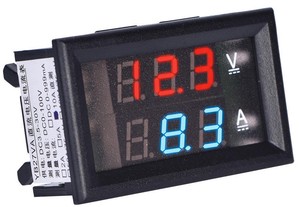 ELT020 - Medidor de 100V 10A DC voltímetro, amperímetro