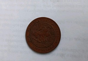 Moeda de 2 1/2 cents 1877.Holanda