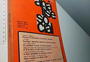 Análise Social (Segunda Série - N.º 42-43 - Volume IX - 1975) - Revista Instituto Ciências Sociais Universidade Lisboa