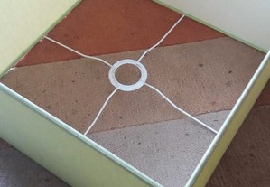 Abajur quadrado com 36 cm verde