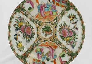 Prato em Porcelana da China decoração Mandarim, séc. XIX n3