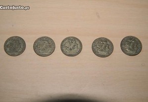 Cinco moedas 2,50 Esc. República Portuguesa
