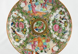 Prato em Porcelana da China decoração Mandarim, séc. XIX n2