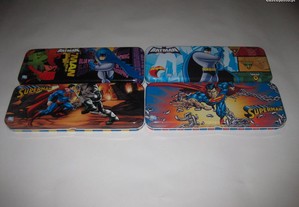 4 Estojos de Metal/Super Homem/Batman/Novos!