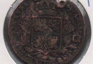 Espanha - 25 Centimos 1864 - mbc