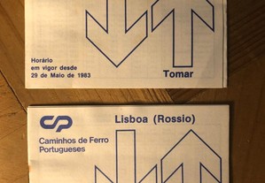 Horários CP Lisboa-Porto e Lisboa-Figueira da Foz: 1983