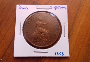 Moeda Penny 1858 Inglaterra
