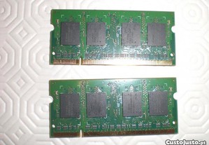 Memórias 512 MB DDR2 para portátil