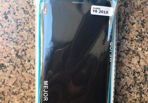 Capa tipo livro magnética para Huawei Y6 (2018)