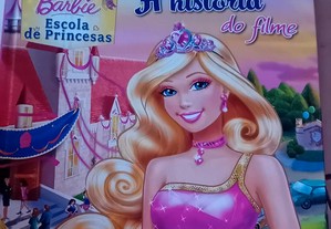 Pack 4 livro Barbie: três mosqueteiras, escola de princesa, segredos de princesa e vida de sereia