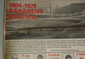 Jornal o Benfica bodas de diamante fevereiro 1979