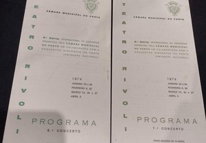 Programas 2 Teatro Rivoli de 1974