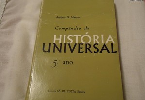 Livro escolar Compêndio História Universal 5 ano