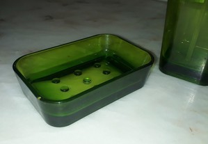 Conjunto 3 peças de WC verde