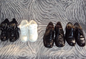 2 pares calçado de Homem N42º Clássicos e 2 ténis Nº37