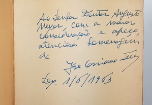 O Conde de Ficalho // José Cassiano Neves 1945 Dedicatória
