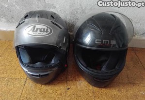2 capacetes m usados