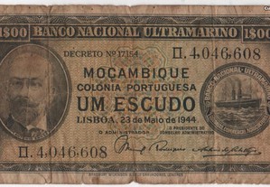 Moçambique - Nota de 1 Escudo 23/05/1944 - mbc/mbc_