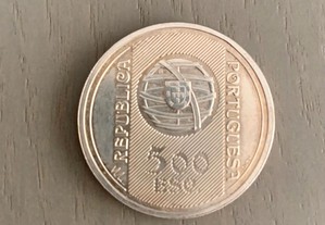 moeda quinhentos escudos em prata - aniversário do Banco de Portugal