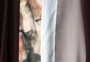 Blusa bordeaux da ZARA com dois tecidos Tamanho M