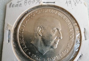 Moeda de prata 800 %, 100 pesetas 1966