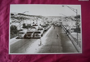 Ponte Salazar. Foto Original do ensaio de carga, 1966