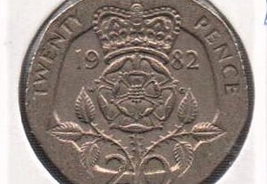 Grã-Bretanha - 20 Pence 1982 - mbc
