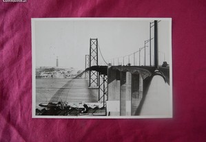 Ponte Salazar. Foto Histórica do ensaio de carga