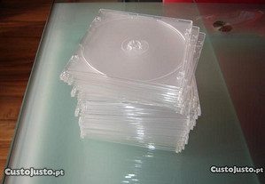 Pack de 10 caixas DVD CD Slim Cristal