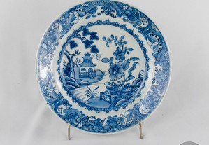 Prato porcelana da China, Pagodes e paisagem, Dinastia Qing, Qianlong, séc. XVIII n2