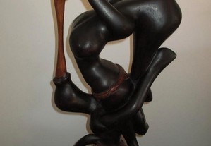 Escultura Artesanato Tribal Arte Africana Madeira
