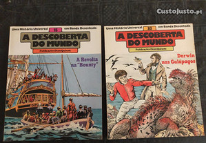 2 volumes da História Universal em Banda Desenhada - A Descoberta do Mundo