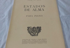 Musica Clássica Estados De Alma - Óscar Da Silva - Partitura Para Piano - Edição de 1954