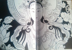 Livros de Mindfulness, Arte-terapia : "Mandalas e outros desenhos Budistas" p/ colorir 110 págs