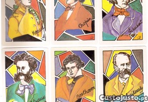 Cole��o completa e numerada de 6 calend�rios 1986