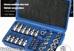 Kit 34 pcs soquete torx (Artigo Novo)