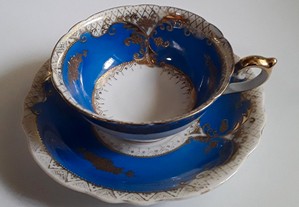 Conjunto vintage chávena e pires Chugai Porcelain Foreign