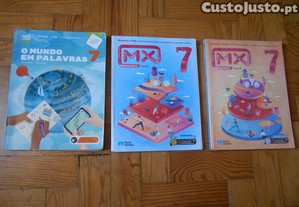 manuais livros escolares Portugues e Matematica 7º ano