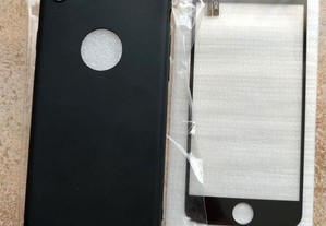 Capa e pelicula de vidro p/ iPhone - NOVOS