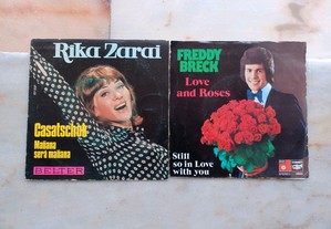 Vinil Singles de Rika Zarai e Freddy Breck