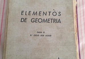Livro antigo de Elementos de Geometria
