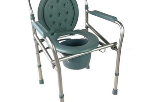 Cadeira sanitária Mar, com tampa, regulável em altura, apoio braços