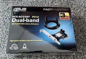 Adaptador Wi-Fi PCI-e Asus PCE-AC55BT AC1200 com Bluetooth