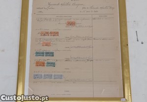 LISBOA - Antigo Termo Matricula, Datado de 1915 / 18 Selado a Estampilhas Fiscais