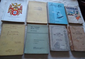 Diversos livros de leitura e Selecta literária antigos anos 50-60