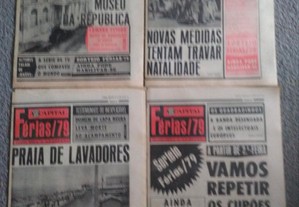 Jornais antigos do suplemento do jornal capital