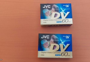2 cassetes de video digital mini JVC