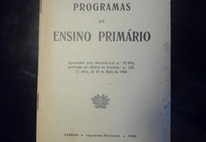 programas do ensino primario - 1960